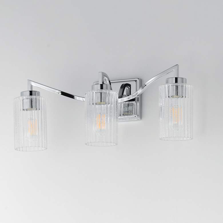 Image 4 Maxim Rigata 22 3/4" Wide Polished Nickel 3-Light Bath Vanity more views