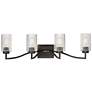 1_Maxim Rigata 32 1/4" Black 4-Light Bath Vanity