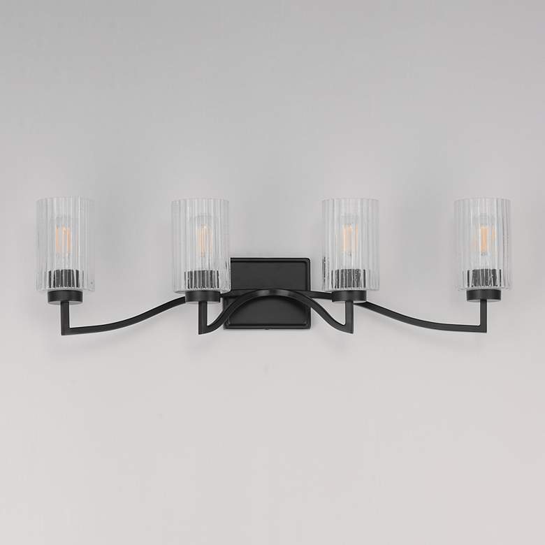 Image 2 Maxim Rigata 32 1/4" Black 4-Light Bath Vanity more views