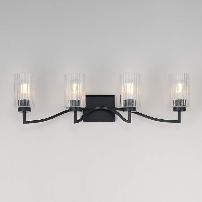 Image 3 Maxim Rigata 32 1/4" Black 4-Light Bath Vanity more views