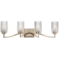 Maxim Rigata 32 1/4" Satin Champagne 4-Light Bath Vanity