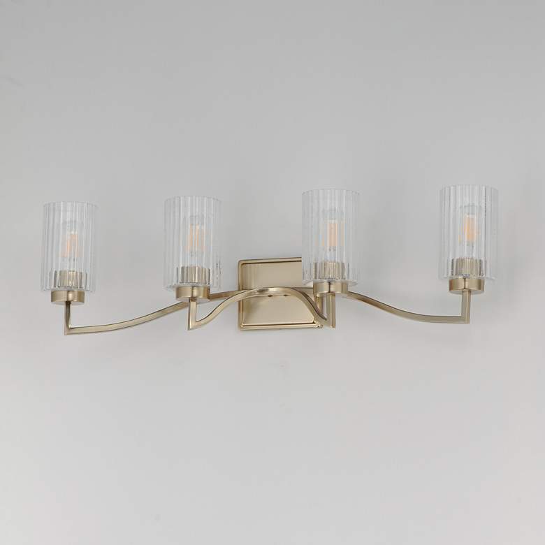 Image 4 Maxim Rigata 32 1/4" Satin Champagne 4-Light Bath Vanity more views