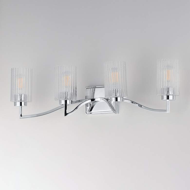 Image 3 Maxim Rigata 32 1/4" Wide Polished Nickel 4-Light Bath Vanity more views