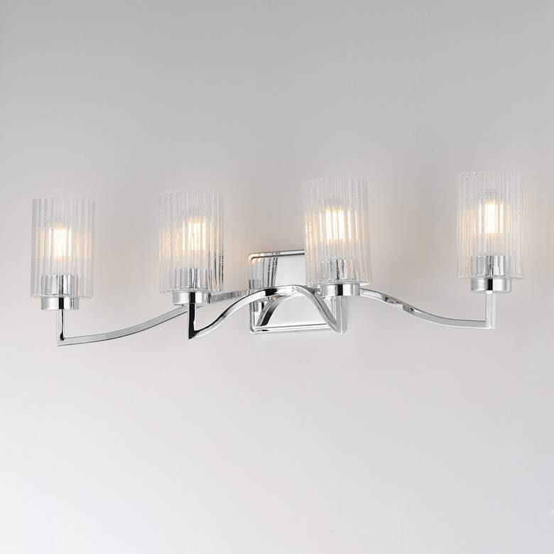 Image 4 Maxim Rigata 32 1/4" Wide Polished Nickel 4-Light Bath Vanity more views