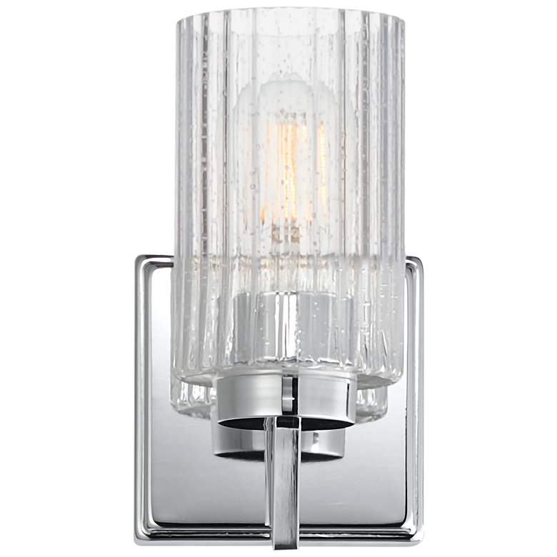 Image 1 Maxim Rigata 5" Wide Polished Nickel 1-Light Wall Sconce
