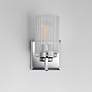 2_Maxim Rigata 5" Wide Polished Nickel 1-Light Wall Sconce more views