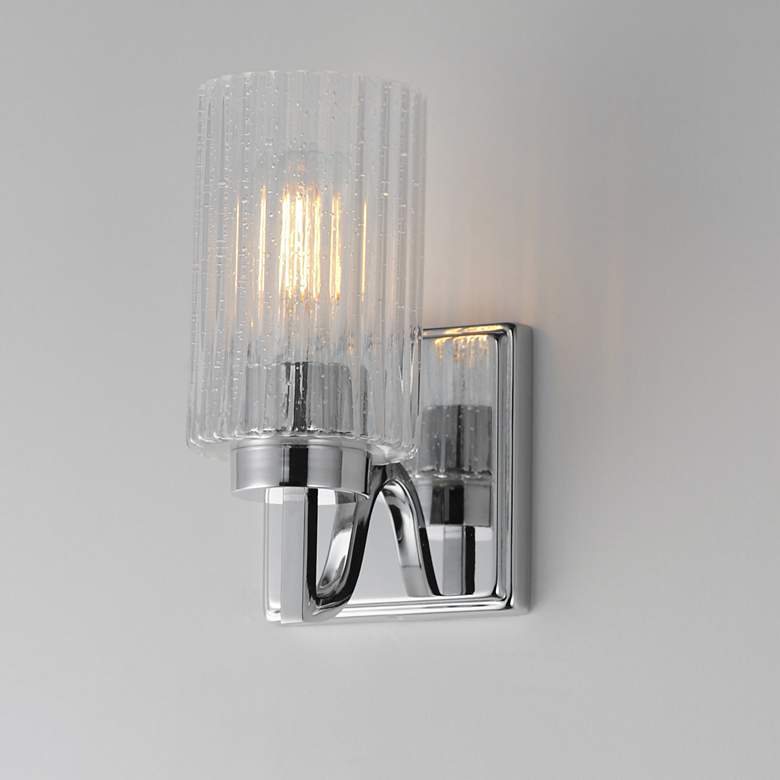 Image 4 Maxim Rigata 5" Wide Polished Nickel 1-Light Wall Sconce more views