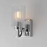 4_Maxim Rigata 5" Wide Polished Nickel 1-Light Wall Sconce more views