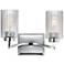 Maxim Rigata 9 1/4" High Polished Nickel 2-Light Wall Sconce