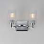 3_Maxim Rigata 9 1/4" High Polished Nickel 2-Light Wall Sconce more views
