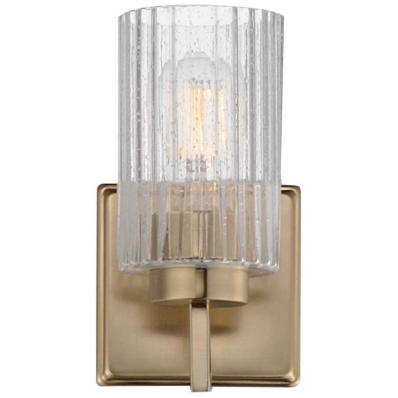 Image 2 Maxim Rigata 9" High Satin Champagne Wall Sconce