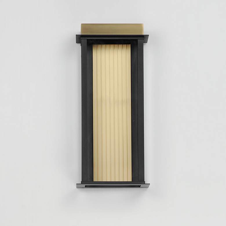 Image 4 Maxim Rincon 16" High Black and Gold Outdoor LED Wall Light more views