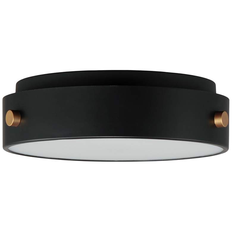 Image 2 Maxim Rivet 12" Wide Black LED Outdoor Ceiling Light more views