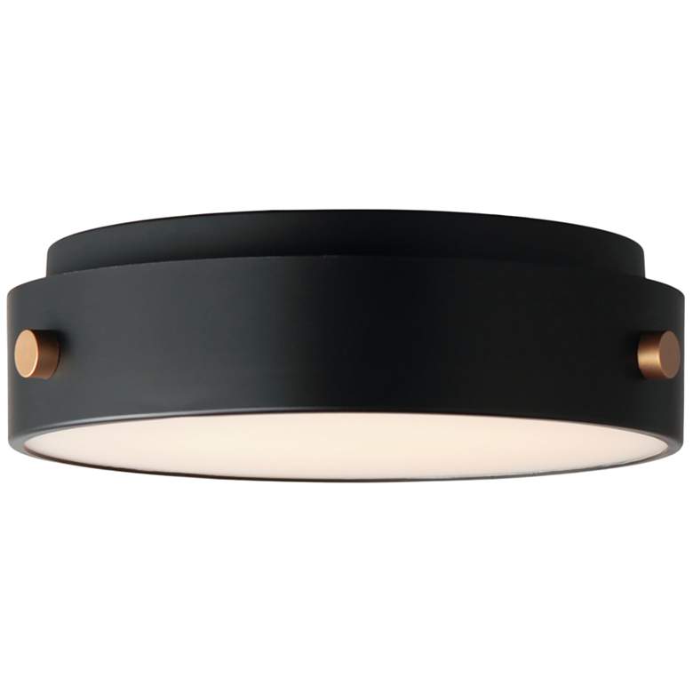 Image 3 Maxim Rivet 12" Wide Black LED Outdoor Ceiling Light more views