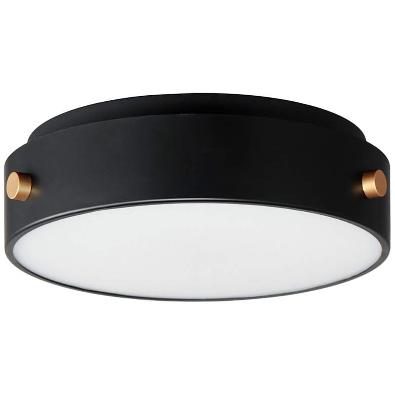 Image 4 Maxim Rivet 12" Wide Black LED Outdoor Ceiling Light more views