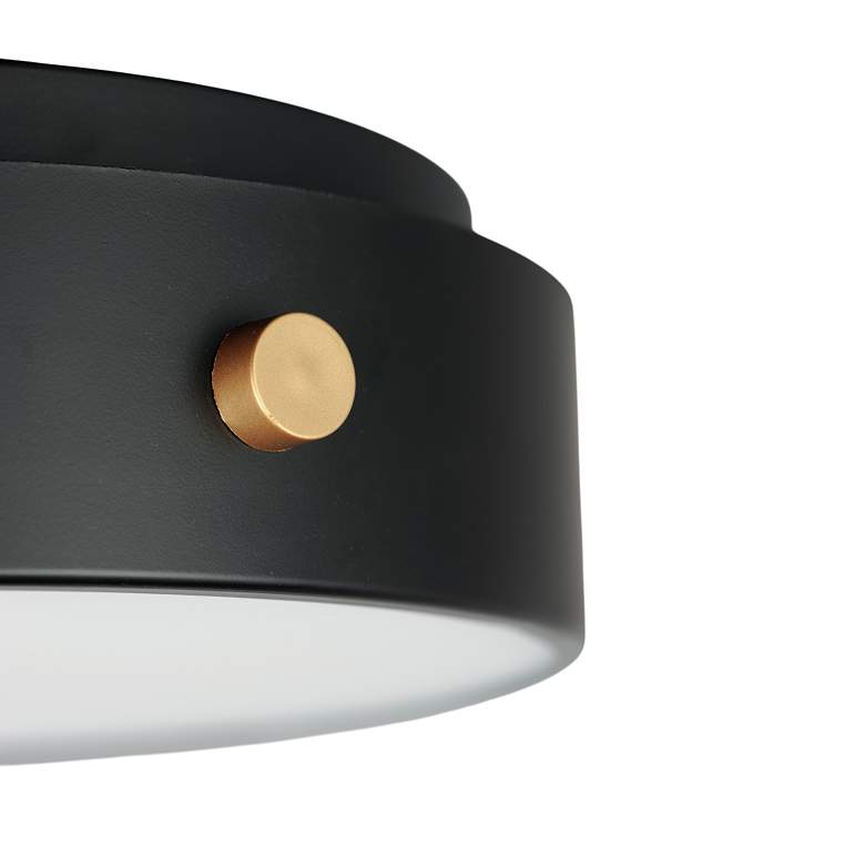 Image 5 Maxim Rivet 12" Wide Black LED Outdoor Ceiling Light more views