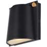 2_Maxim Rivet 5 1/2"H Black and Brass LED Outdoor Wall Light