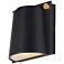 Maxim Rivet 5 1/2"H Black and Brass LED Outdoor Wall Light