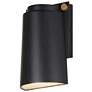 2_Maxim Rivet 9 1/2"H Black and Brass LED Outdoor Wall Light