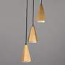 2_Maxim Rizzo 14" Wide Black/Antique Brass 3-Light Pendant more views