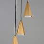 3_Maxim Rizzo 14" Wide Black/Antique Brass 3-Light Pendant more views