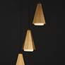 4_Maxim Rizzo 14" Wide Black/Antique Brass 3-Light Pendant more views