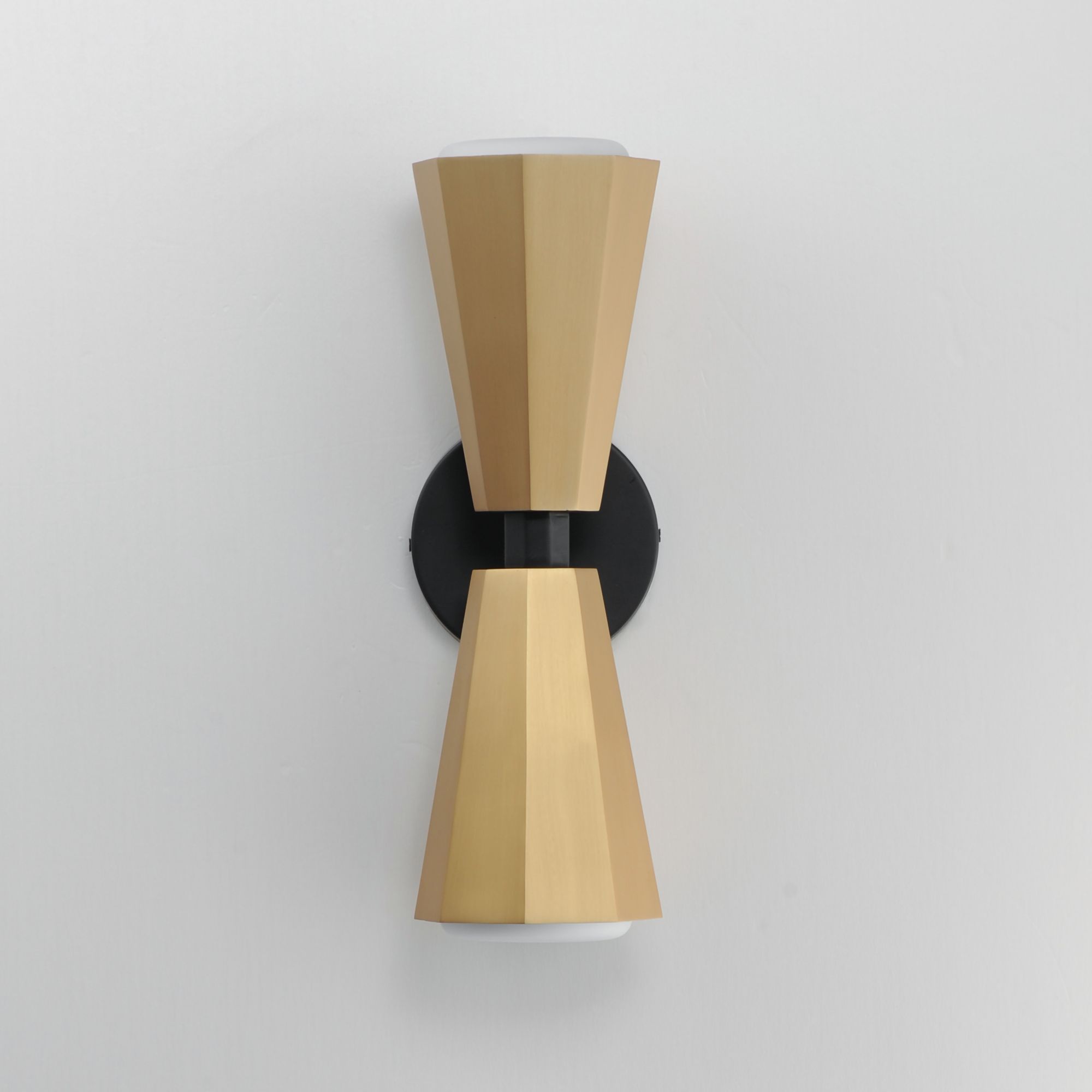 Image 2 Maxim Rizzo 16" High Black/Antique Brass 2-Light Wall Sconce more views