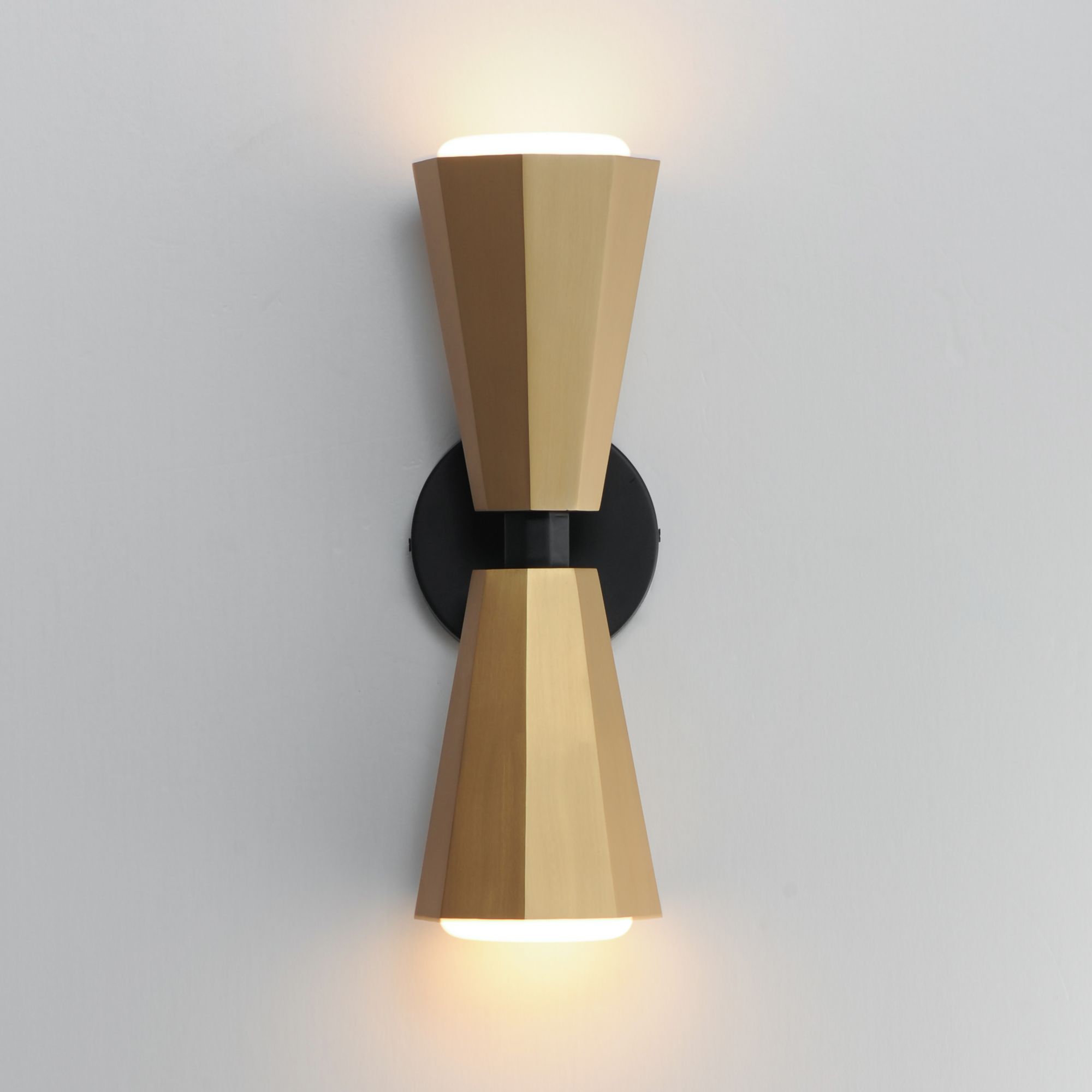 Image 3 Maxim Rizzo 16" High Black/Antique Brass 2-Light Wall Sconce more views