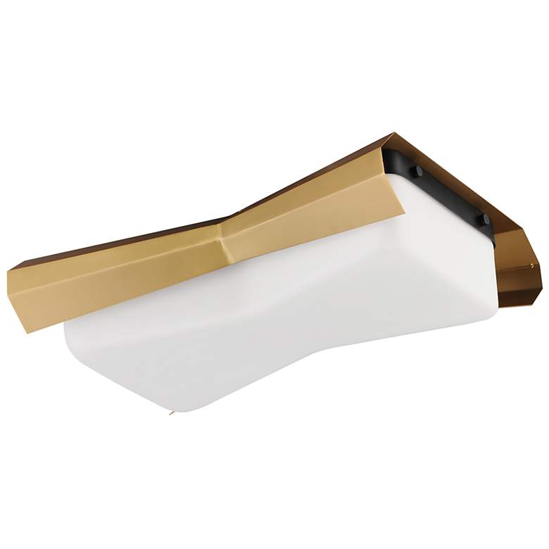 Image 1 Maxim Rizzo 16" Wide Black/Antique Brass 2-Light Ceiling Light