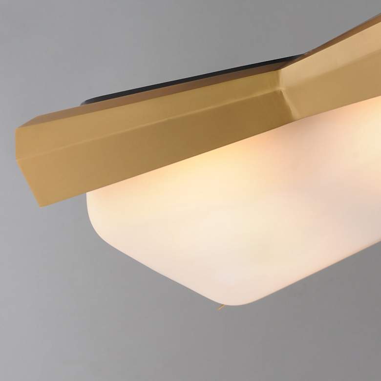 Image 3 Maxim Rizzo 16" Wide Black/Antique Brass 2-Light Ceiling Light more views