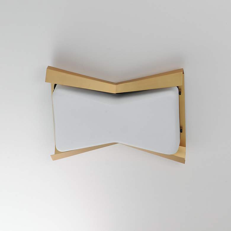 Image 4 Maxim Rizzo 16" Wide Black/Antique Brass 2-Light Ceiling Light more views