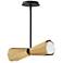 Maxim Rizzo 16" Wide Black/Antique Brass 2-Light Pendant