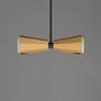 2_Maxim Rizzo 16" Wide Black/Antique Brass 2-Light Pendant more views