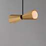3_Maxim Rizzo 16" Wide Black/Antique Brass 2-Light Pendant more views