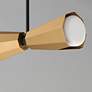 4_Maxim Rizzo 16" Wide Black/Antique Brass 2-Light Pendant more views