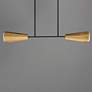 4_Maxim Rizzo 37" Black/Antique Brass Linear Pendant more views