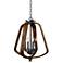 Maxim Road House 19" Wide Barn Wood/Iron Ore Pendant Light