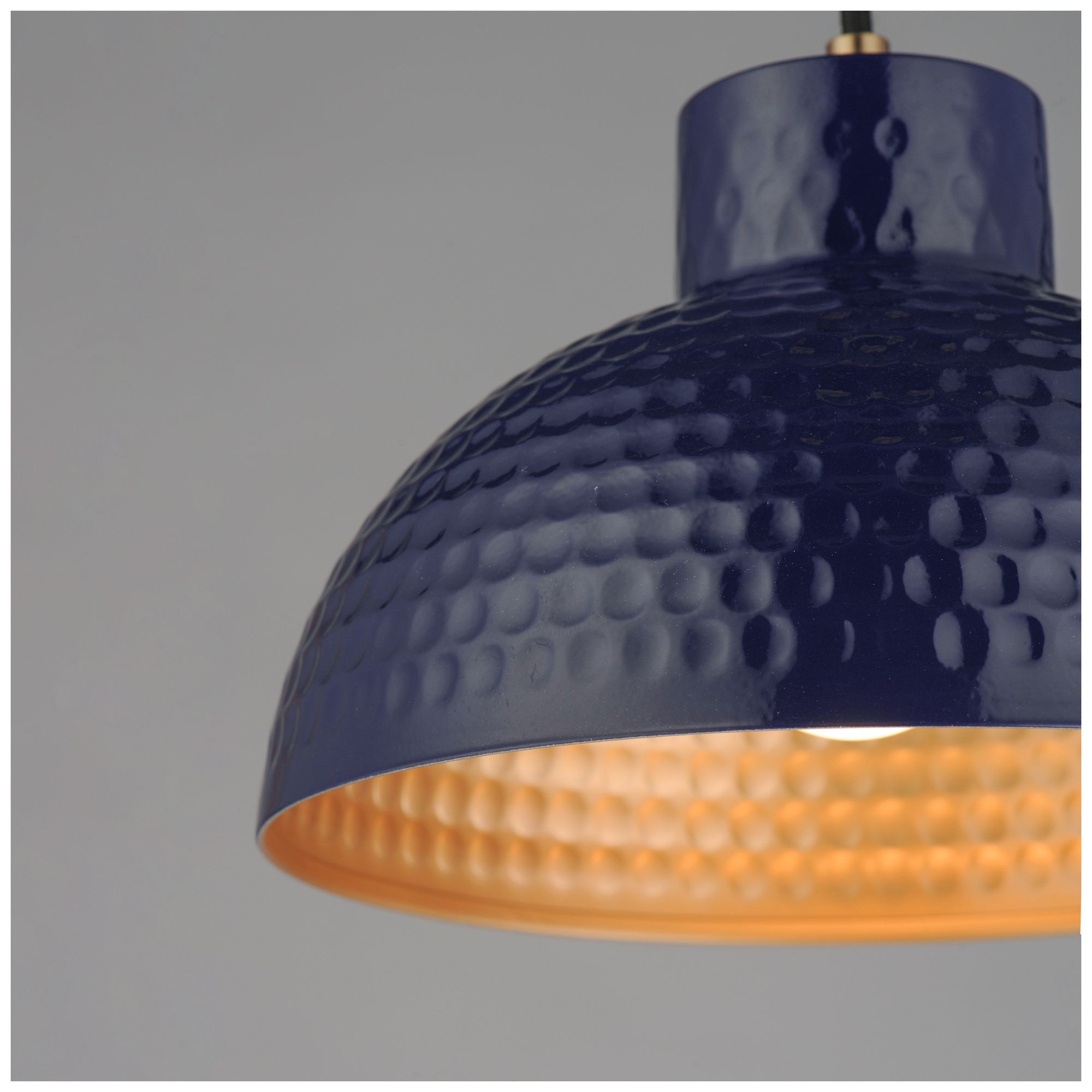 Image 6 Maxim Rockport 10" Glossy Navy Aged Brass 1-Light Pendant more views