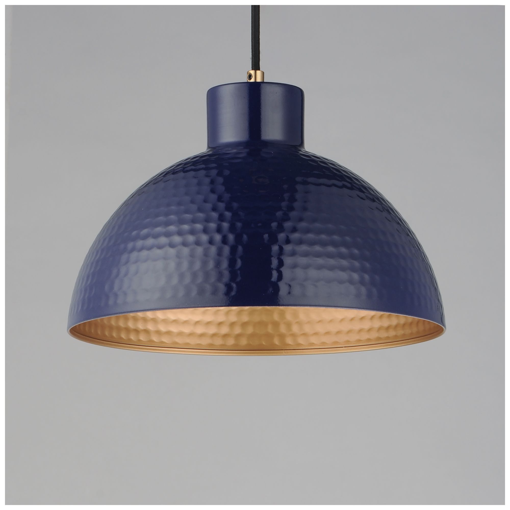Image 3 Maxim Rockport 12" Navy Blue/Natural Aged Brass 1-Light Pendant more views
