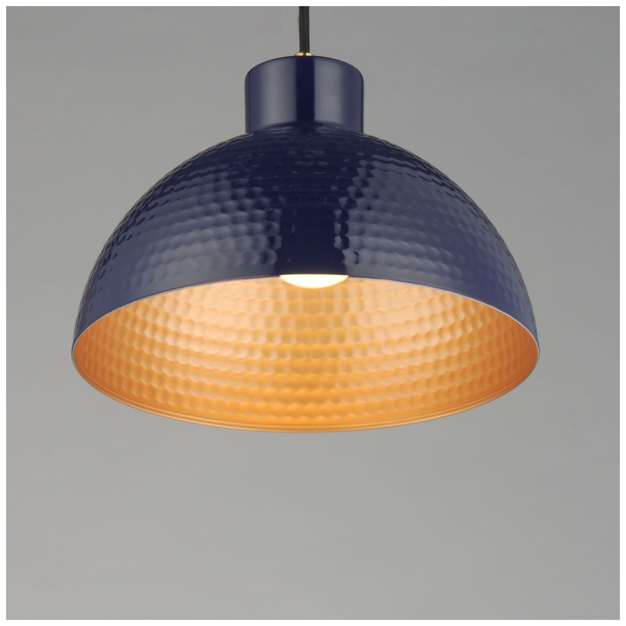 Image 4 Maxim Rockport 12" Navy Blue/Natural Aged Brass 1-Light Pendant more views