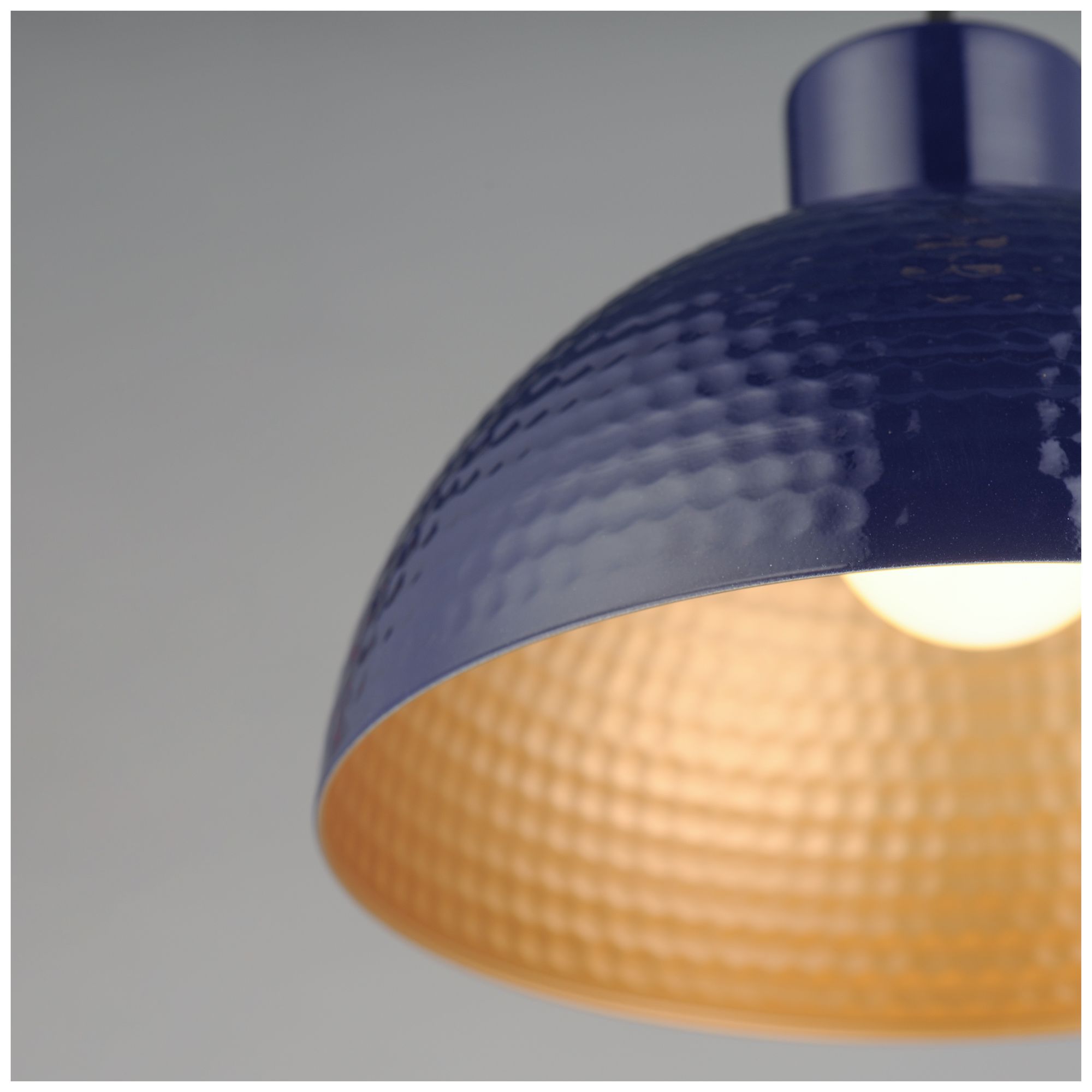 Image 5 Maxim Rockport 12" Navy Blue/Natural Aged Brass 1-Light Pendant more views