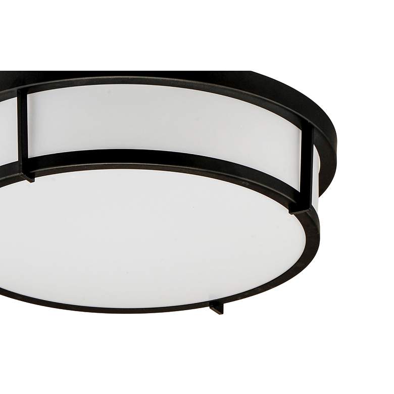 Image 3 Maxim Rogue 13" Wide Black Drum Ceiling Light more views