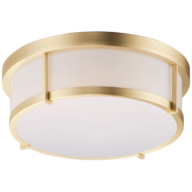 Image 1 Maxim Rogue 13" Wide Satin Brass LED Ceiling Light