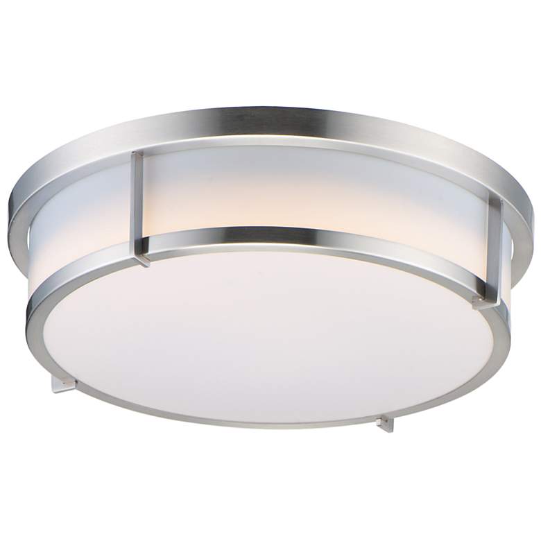 Image 2 Maxim Rogue 13" Wide Satin Nickel Ceiling Light