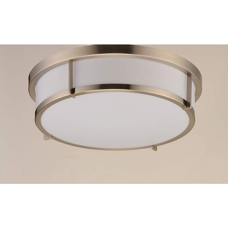 Image 3 Maxim Rogue 13" Wide Satin Nickel Ceiling Light more views