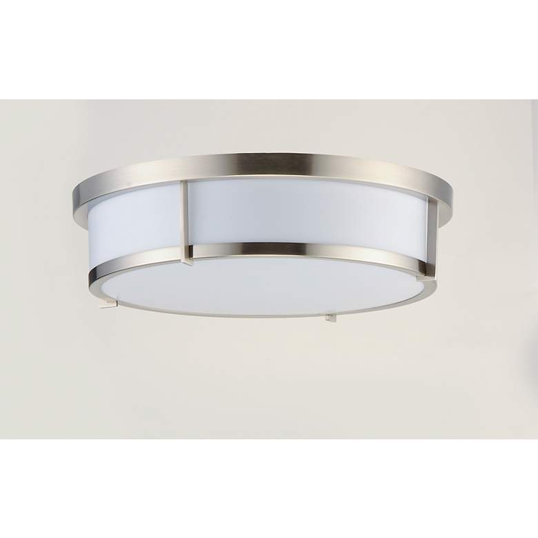 Image 4 Maxim Rogue 13" Wide Satin Nickel Ceiling Light more views