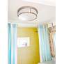Maxim Rogue 13" Wide Satin Nickel Ceiling Light