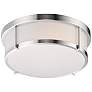 1_Maxim Rogue 13" Wide Satin Nickel LED Ceiling Light