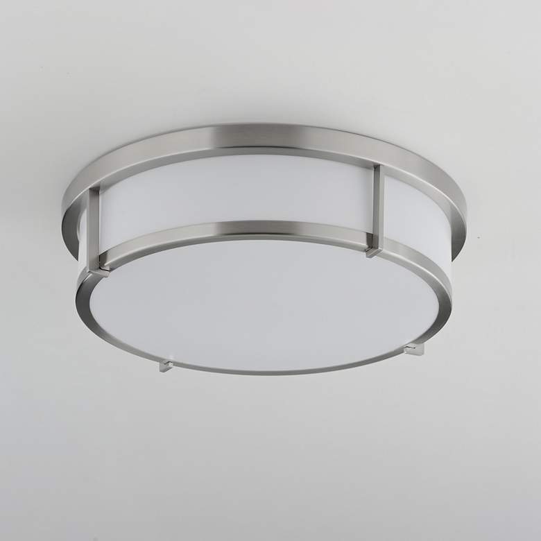 Image 2 Maxim Rogue 13" Wide Satin Nickel LED Ceiling Light more views