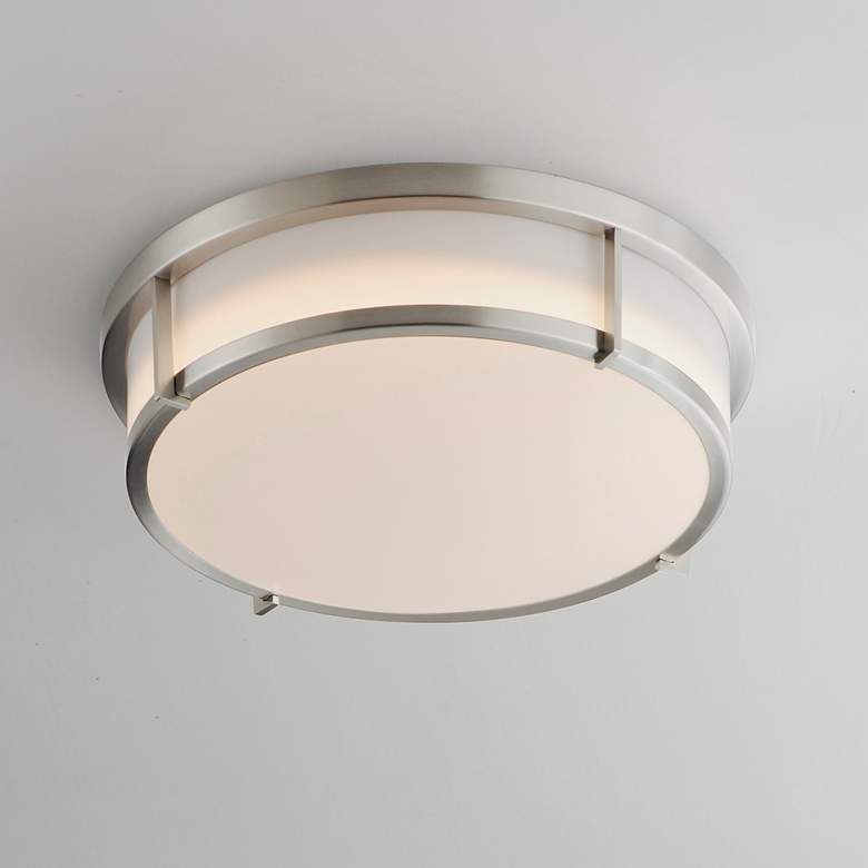 Image 3 Maxim Rogue 13" Wide Satin Nickel LED Ceiling Light more views